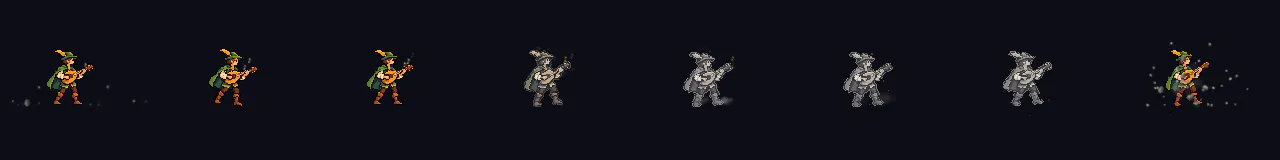 Turn to Stone at 8 moments, from 0 s to 2.63 s