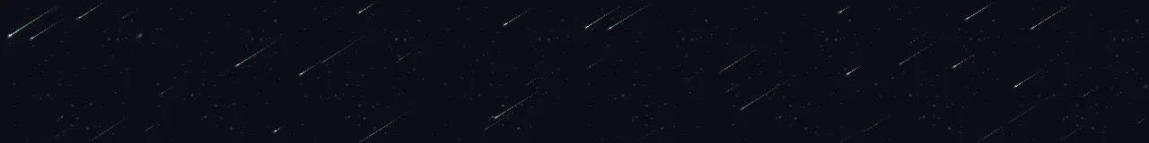 Chuva de Meteoros em Loop em 8 momentos, de 0 s a 3.5 s