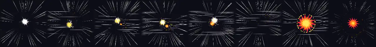 Rajada de Socos de Anime em 8 momentos, de 0 s a 1.05 s