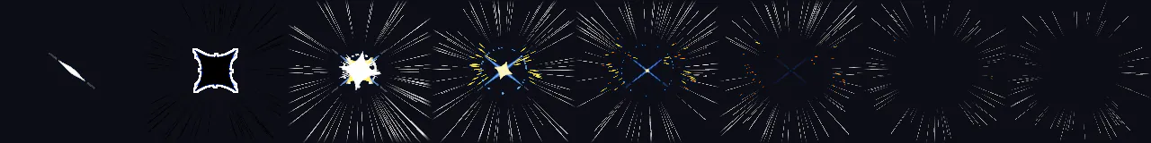 Choque de Espadas de Anime em 8 momentos, de 0 s a 0.48 s